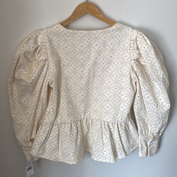 En Saison Alice Embroidered Blouse, size M - Picture 8 of 11